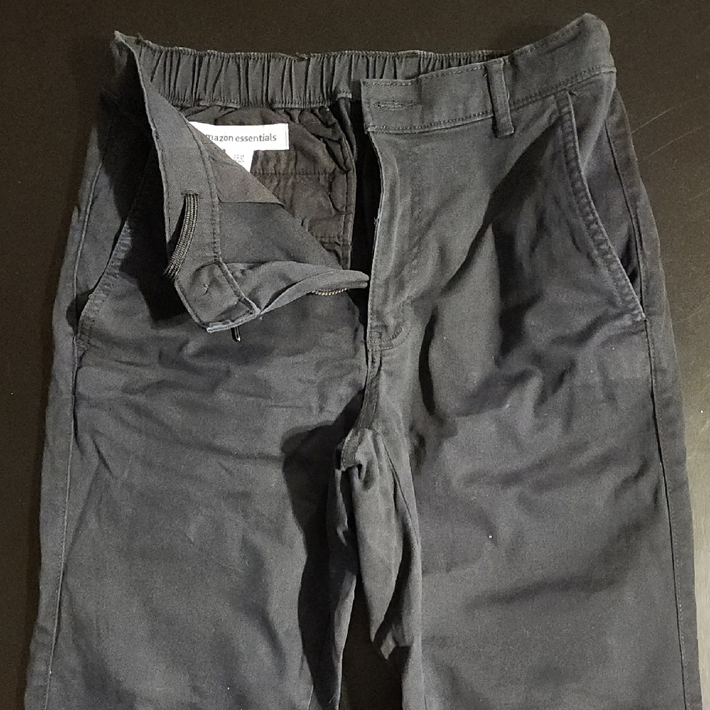 Amazon Essentials Black Chinos Durable Cotton Blend